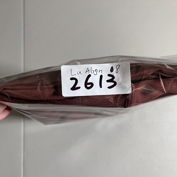 Lululemon Align Ribbed High Rise Leggings Pants - Women's Size 6 - Roasted Brown - Picture 10 of 10